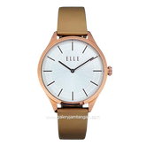 ELLE EL006-1RG02-L05 Brown Rosegold Leather Strap